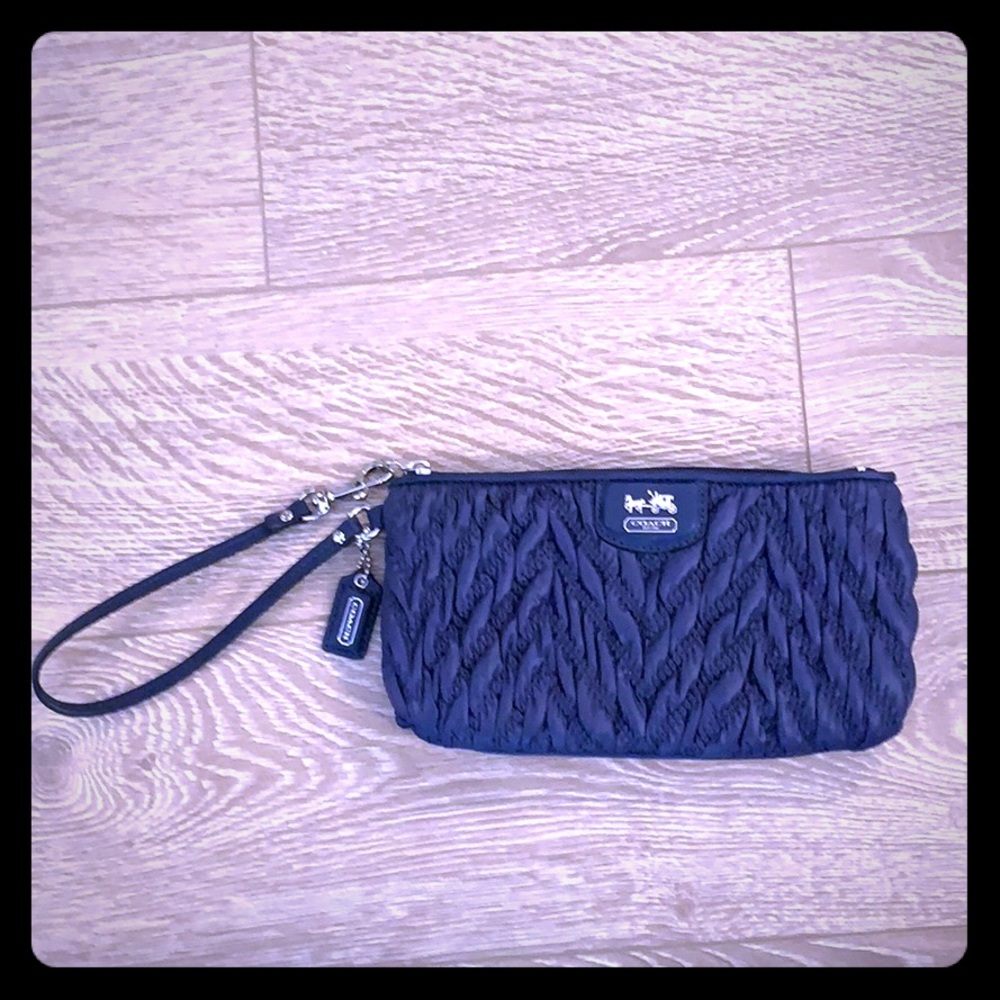 Coach wristlet- Navy